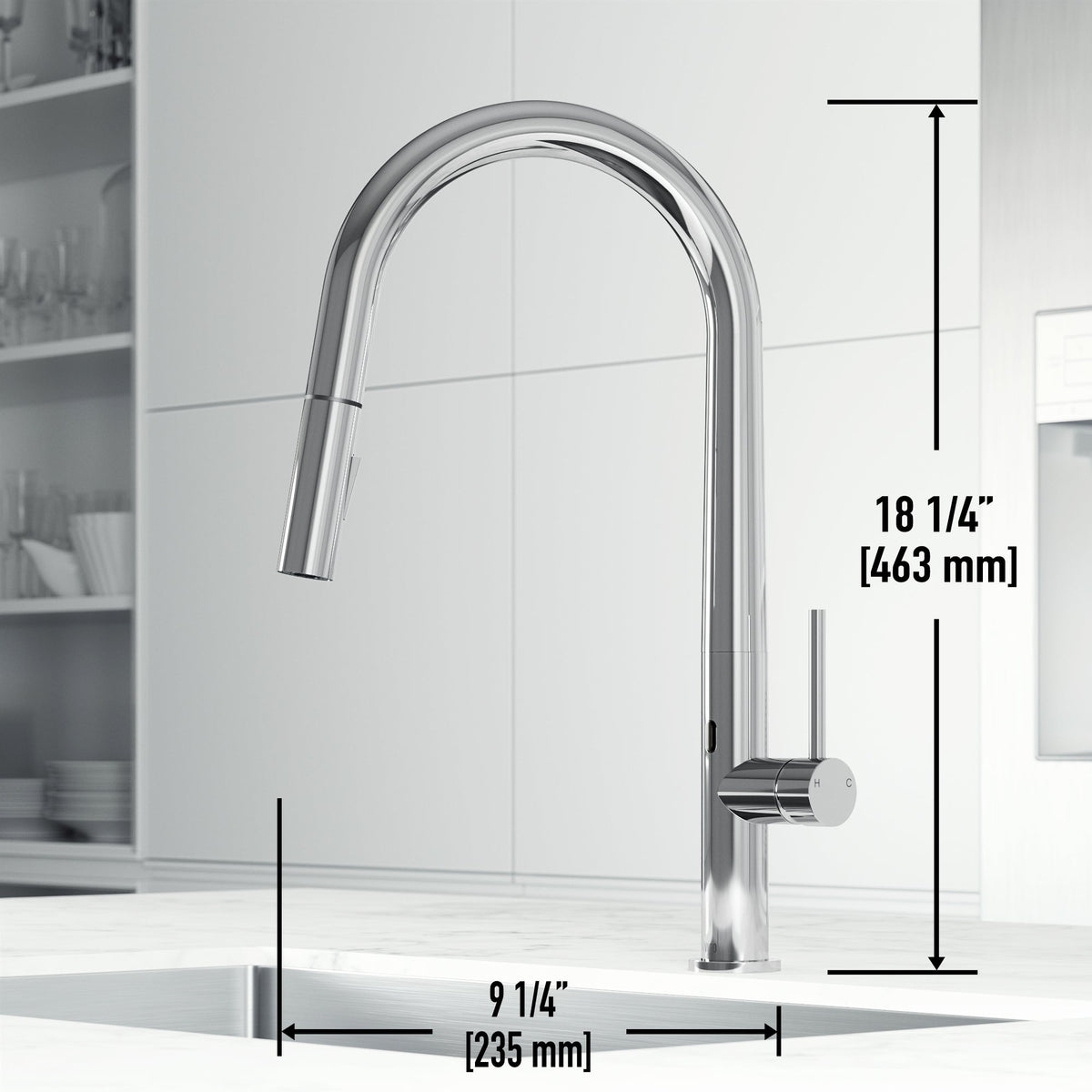 Touchless Pull-Down Kitchen Faucet – Smart Motion Sensor Water Control