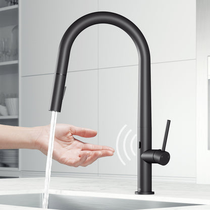 Touchless Pull-Down Kitchen Faucet – Smart Motion Sensor Water Control